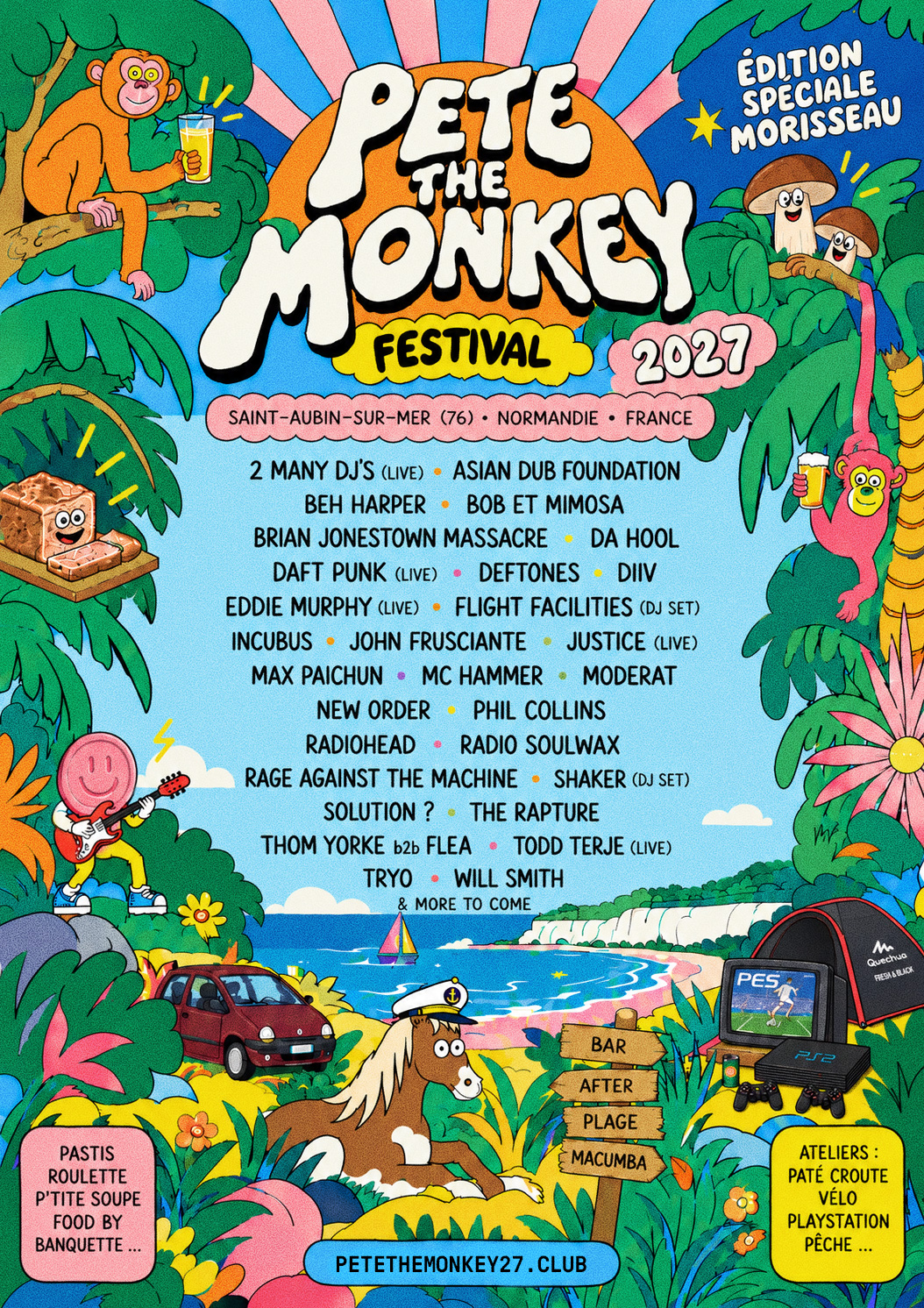 Affiche du Pete The Monkey Festival 2027 - Édition Spéciale Morisseau